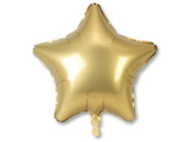 Шар фольга без рисунка 18'' звезда Золото Gold сатин AG