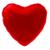 Шар фольга без рисунка 18'' сердце Красное Red металлик AG