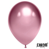 Шар латекс 5"/ДБ хром Зеркальные шары Розовый (50шт)