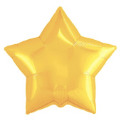 Шар фольга без рисунка 18'' звезда Золото светлое металлик AG