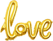 Шар фольга Буквы надпись LOVE Золото Gold  41'' 104см FL