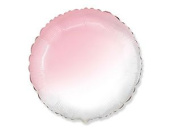 Шар фольга без рисунка 18'' круг градиент розовый Fm
