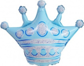Шар фольга фигура Корона Голубой 30'' 76см FL