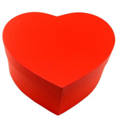 Коробка сердце Однотонное Красное 3 27х24,5х13см
