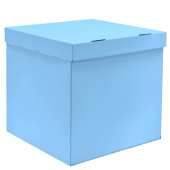 Коробка сюрприз для воздушных шаров 60х60х60см Голубой