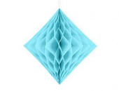 Украшение декор фигура бумага Ромб Небесно-голубой 30см