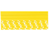 Трубочки для коктейля бумага Горошек желтая (уп12)