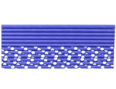 Трубочки для коктейля бумага Горох фиолет (уп12)