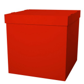 Коробка сюрприз для воздушных шаров 60х60х60см Красная