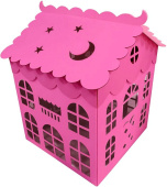 Коробка сюрприз для воздушных шаров 70х70х70см Домик Розовый