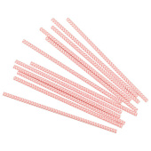 Трубочки для коктейля Белые зигзаги Розовый (уп12)