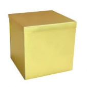Коробка сюрприз для воздушных шаров 60х60х60см металик Золото