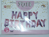 Шар фольга Буквы надпись Happy Birthday фиолетовые градиент (уп13)/КА Шар фольга Буквы надпись Happy Birthday фиолетовые градиент (уп13)/КА