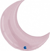 Шар фольга фигура без рисунка Месяц Светло-розовый 36" Gr