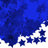 Конфетти фольга Звезды Синий металлик 1,5см 50гр