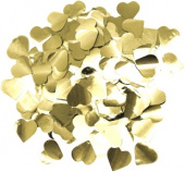 Конфетти фольга Сердца золото металлик 3см 50гр
