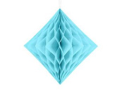 Украшение декор фигура бумага Ромб Небесно-голубой 20см