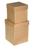 Коробка куб Крафт 13х13х17см набор 2 в1
