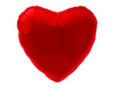 Шар фольга без рисунка 30" сердце металлик Красный Red SLIM AG