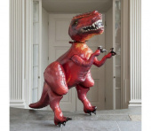 Шар фольга фигура ХОД Динозавр Красный упак 68'' 173см An
