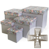 Коробка куб WOW - Сюрприз Сказочная принцесса Сиреневый 21х21х21см набор 5 в1