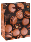 Пакет 11,5х14,5х6см S Шоколадные макарунсы