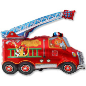 Шар фольга фигура Машина Пожарная Красный 31'' 79см Fm
