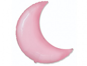 Шар фольга фигура без рисунка Месяц Розовый 36" Fm