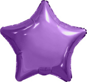 Шар фольга без рисунка 18'' звезда Фиолетовая Пурпурная металлик AG