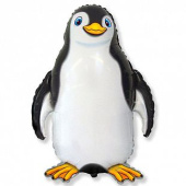 Шар фольга фигура Пингвин черный 74х79см 88л 32" Fm