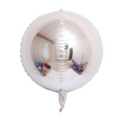 Шар Сфера 3D Bubble Бабблс 18" металлик Серебро металлик 46см КА