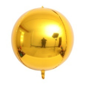 Шар фольга Сфера 3D Bubble Бабблс 18" Золото металлик 46см КА