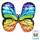 Шар фольга фигура Бабочка перламутровая упак Pearl butterfly 1шт К 28 ВС