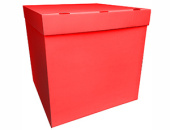 Коробка сюрприз для воздушных шаров 70х70х70см Красная