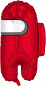 Шар фольга фигура Космонавтик Красный Амангас 26'' 66см AG