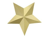 Звезда подвесная золотая 37-12см уп6