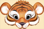 Маска бумага Тигр-мальчик (символ года) (10шт)