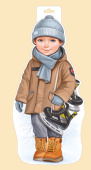 Плакат Мальчик с коньками