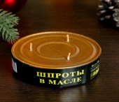 Свеча в банке Шпроты в масле 1шт