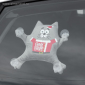 Автоигрушка на присосках С Новым Годом котик