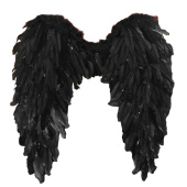 Крылья ангела перо Черные 60х57см