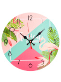 Часы настенные Фламинго в тропиках 30см