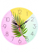 Часы настенные Листочек пальмы 30см