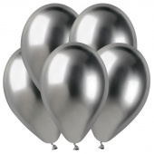 Шар латекс 5"/Gm A50/89 хром металлик Серебро Shiny Silver 50шт
