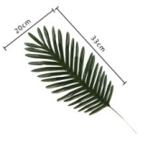 Украшение декор Листья Тропические пластик зеленые Пальма 20х33см