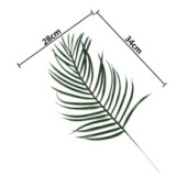 Украшение декор Листья Тропические ткань зеленые Пальма 28х34см