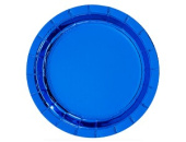 Тарелка фольга 17см Синяя (уп6) Китай