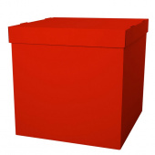 Коробка сюрприз для воздушных шаров 60х60х60см Красная НУК