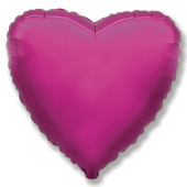 Шар фольга без рисунка 32''/Fm сердце Пурпурный Испания ДБ