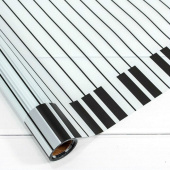 Пленка рулон 0,58х10м прозрачная матовая Пианино Голубой